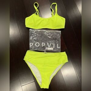 Brand New -  fluorescent green bikini